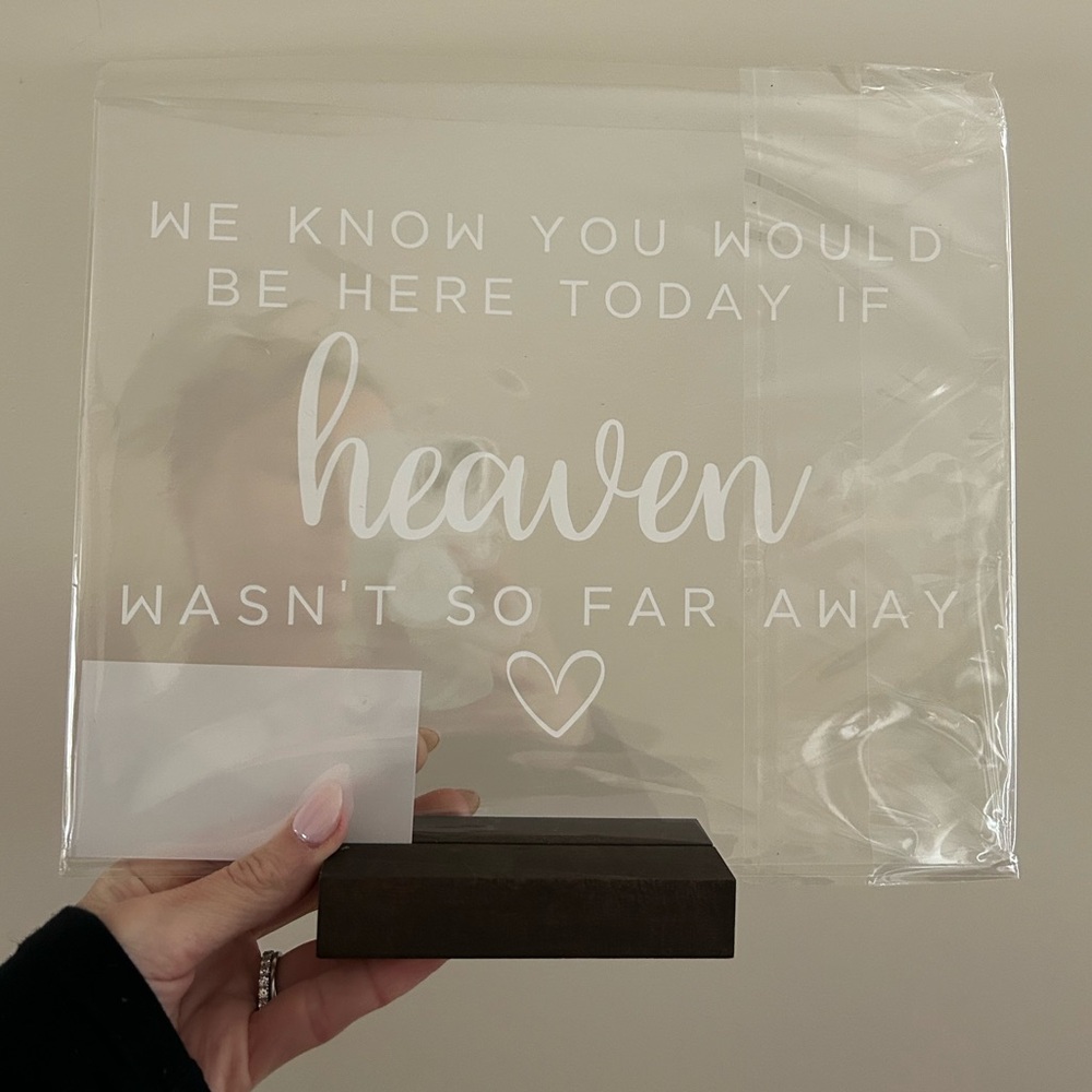 Memorial Wedding acrylic sign